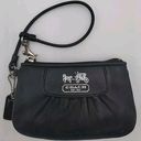 Coach  Est. 1941 Black Pleated Leather Small Wristlet W/Tag Photo 0