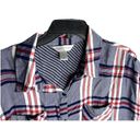 Christopher & Banks Red, White, and Blue Plaid Flannel Button Shirt Wm L Photo 1