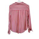 Abound  Urban Outfitters Striped Coral Pink Button Up Long Sleeve Shirt Top Small Photo 1