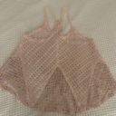 Free People  | Pink Racerback Crochet Knit Top XS Photo 6