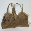 Aerie  Size S Pop Lace Padded Bralette Beige Racerback Adjustable Wireless Photo 8