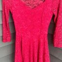 Soprano  Red Lace Fit & Flare Dress Photo 0