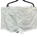 Victoria's Secret Torrid Denim Cut Off Shorts White Size 20 Floral Lace Detail Distressed Stretch Photo 3