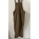 Aerie  Relaxed Muslin Gauzy Cotton Rolled Leg Overalls Washed Olive Light Small Photo 5