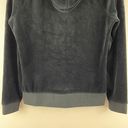 Juicy Couture Y2K Black Velvet Velour Hooded Tracksuit Jacket Sweatshirt Photo 8