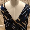 DKNY  Color Block Geometric Pattern Sleeveless Top Size Medium Photo 3