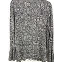 Lane Bryant  Sweater Women 22/24 Black White Marled Texture Knit Long Bell Sleeve Photo 6