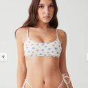 frankie's bikinis Frankie’s Bikinis Bay View Floral Bralette Bikini Top in Water Blossom Small NWT Photo 1