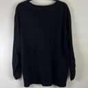 Carolyn Taylor EUC  Black Rouched Side Black Sweater Top sz 2x Photo 4