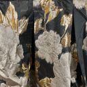 Betsy and Adam NWT  Women’s Off the Shoulder Metallic Floral Black & Gold Dress Size 12 Photo 4