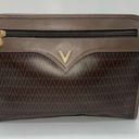 Mario Valentino  clutch bag V mark Brown Beige Gold Women Men Photo 0