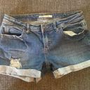 Forever 21 Blue Denim distressed booty shorts  Photo 1