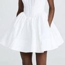 Staud Landscape Corset Mini Dress White Size 12 Babydoll Tulle Skirt Photo 1