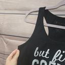 Fifth Sun  Black But First Coffee Racerback Casual Women's Tank Top Size Medium Photo 1