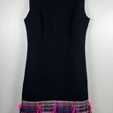 Milly Women’s Black Dress size 2, colored fringe on the bottom pink/blue/ white/ Photo 0