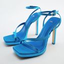 ZARA NWT  RHINESTONE HIGH HEEL SANDALS Gladiator Leather Photo 1