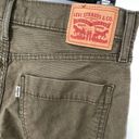 Levi's  Mile High Cropped Wide Leg Jeans High Waist Button Fly Sz 30 Olive Green Photo 7