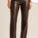 Abercrombie & Fitch Brown Leather Pants Photo 0