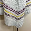 easel  Poncho Sweater S/M Gray Boho Knit Pullover Winter Crewneck Oversized Shrug Photo 3