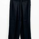 Club Monaco  Womens 100% Viscose Tab Detail Wide Leg Trouser Pants Size 6 Black Photo 9