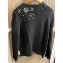 kim rogers  Black Christmas Cardigan Size Large Photo 1