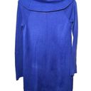 Vince Camuto  Women’s Sz XS Cowl Neck Tunic Knit Blue Dress Sweater Long Sleeve Photo 4