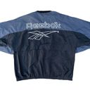 Reebok Vintage 90s  Zip Up Windbreaker Black Blue Jacket Photo 0