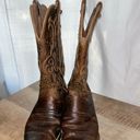 Justin Boots Justin Womens Size 7.5 B Brown Leather Cowboy Western Boots Photo 1