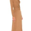 Vince Long Sleeve Draped Dress in Dark Taupe Large Photo 1