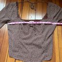 Abercrombie & Fitch  Brown Polka Dot Blouse Sz M Photo 2