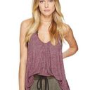 Free People NWOT  Intimately Ribbed Knit V Neck Wine Tank Top Size Xsmall Photo 0