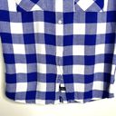 Rails  Cap Sleeve Blue White Check Button Shirt Size XS Photo 6