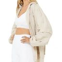 Alo Yoga Alo Reversible Legion Jacket Bone Fleece Sherpa Oversized Beige Cream Hooded XS Photo 4