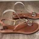 REEF  flat brown strappy sandals ~ boho bead detail ~ women’s size 10 Photo 4