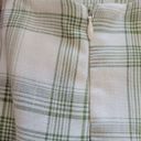 West of Melrose  White Green Plaid Trouser Pants High Rise Straight Leg Size XL Photo 7