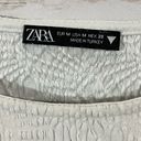 ZARA  Cropped Long Sleeve Top - White - Medium Photo 9