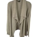 Vince  Women's Open Front Cardigan Sweater Wool Shawl Drape Collar Knit Tan Small Photo 9