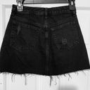 We The Free  People Rainn Black Denim Skirt Photo 1