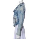 Diesel  De Lupus Denim Jean Biker Moto Jacket Belt, size xs, blue breasted *RARE Photo 4