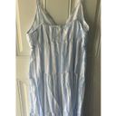 Rails  NWT Avril Gibson Stripe Midi Spaghetti Strap Linen Dress Blue/White Large Photo 7