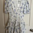 ZARA NWT  Blogger Fave Blue Floral Tiered Mini Dress Photo 3