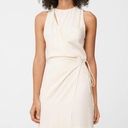 Mango  Suit Cream Asymmetrical Cut Out Wrap Mini Dress Photo 0