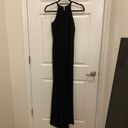 Jump Long Formal Black Dress Halter w/ Leg Slit Sz 1/2 NWT Photo 7