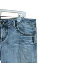 Silver Jeans  Shorts Womens 32 35 Blue Eden Distressed Fringe Hem Cutoff Bottoms Photo 2