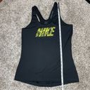 Nike  Pro Dri-Fit Racerback Activewear Tank Top Black Lime Green Snakeskin Large Photo 9