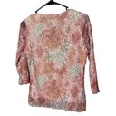 Dress Barn  Y2K Floral Embroidered 3/4 Sleeve Top Photo 6