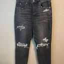 American Eagle  90s Boyfriend Jeans Size 6 Black Photo 0