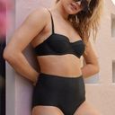 Aerie  High Waisted Bikini Bottoms in Black Size Large NWT Photo 0