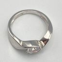 Twisted  Round CZ Sterling Silver Ring Size 7 Photo 4