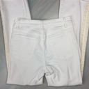 Juicy Couture  White Tuxedo Stripe Crop Flare Uneven Hem Jeans size 24 Photo 5